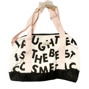 BENEFIT 2019 Branded Duffle Bag Large Size‎ Black White Pink Color NEW